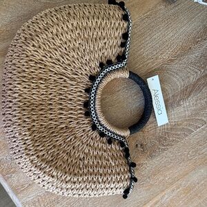 Alessia straw bag NWT
